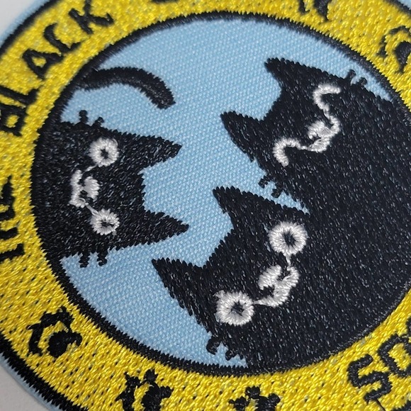 Black Cat Society Iron On Patch 2.5" - Picture 2 of 6